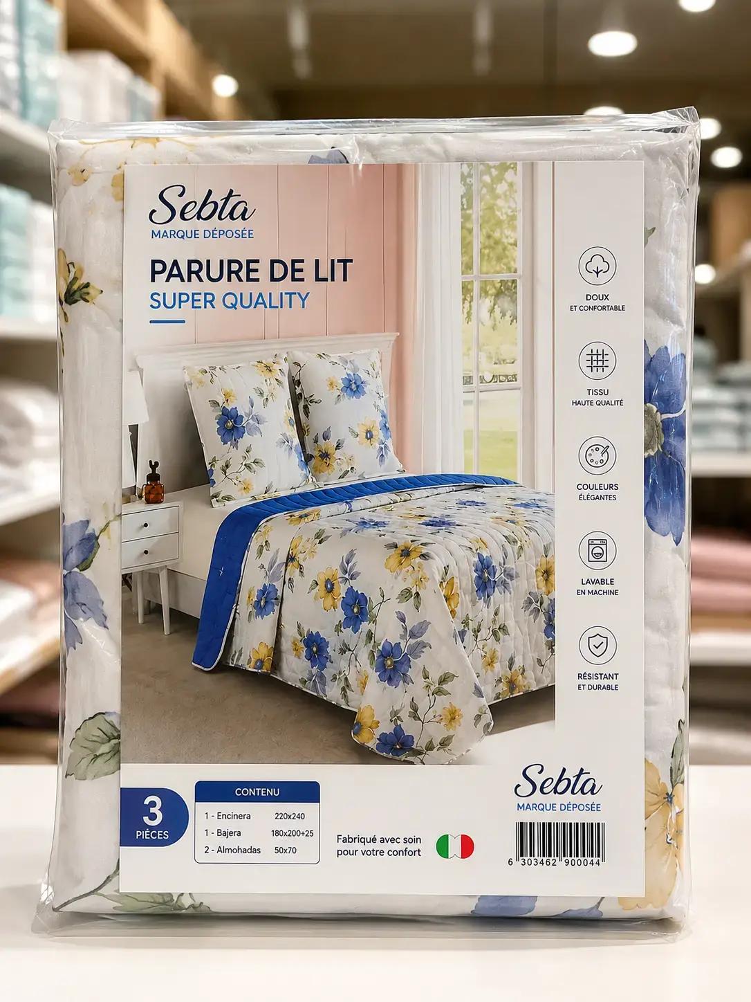 Parure de lit Sebta en rayon